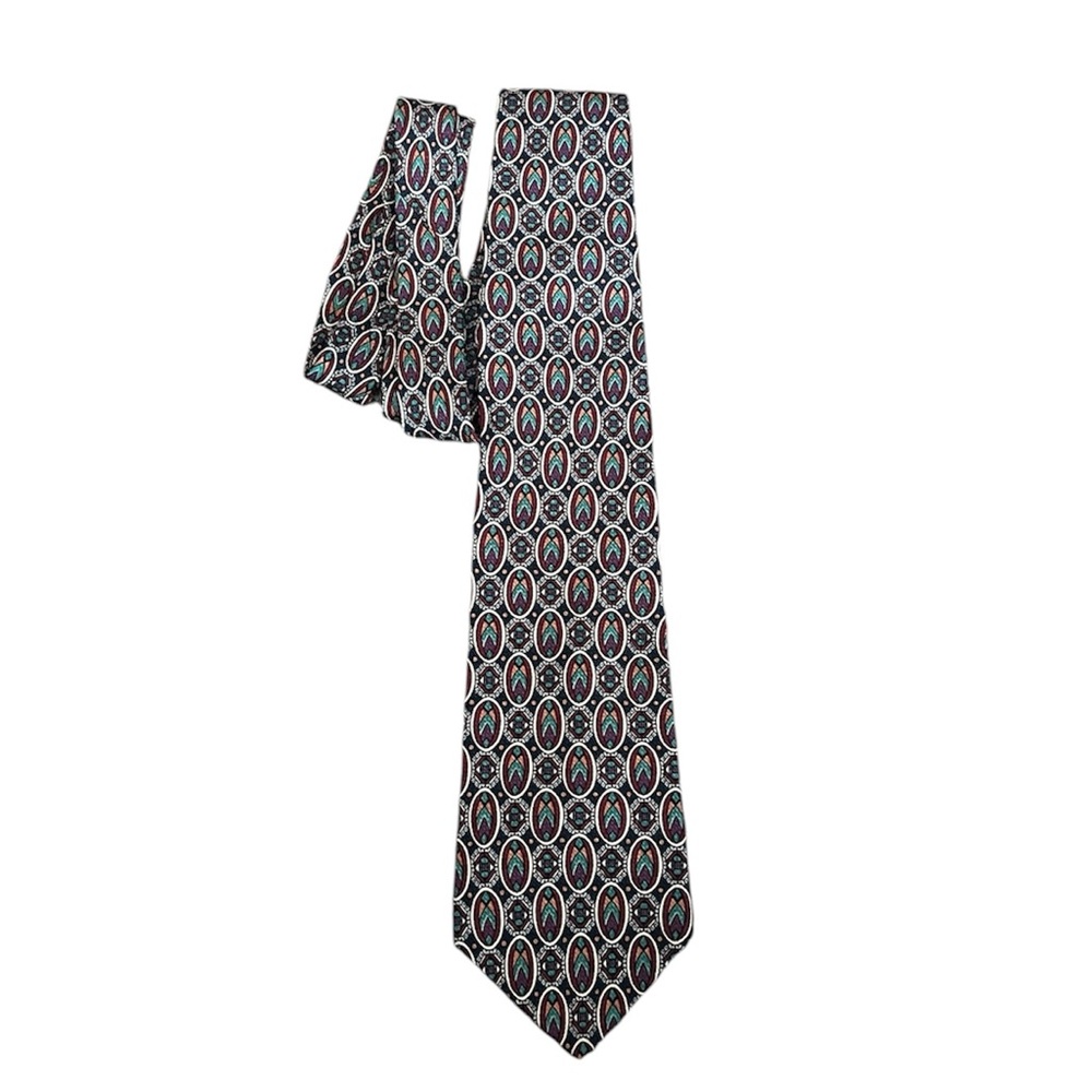 Liberty of London 100% Silk oval and Geometric Print men’s Neck Tie